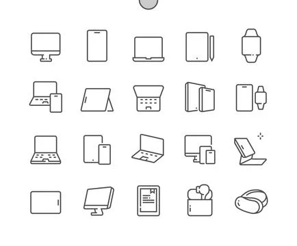 Personal devices. Tablet, watch and desktop. イラスト素材