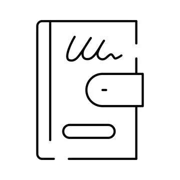 Personal diary organizer concept with handwritten notes Stock Illustration