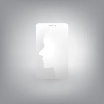 Personal Digital Aid on Mobile Device - Machine Learning, Artificial Intell.. Stock Illustration