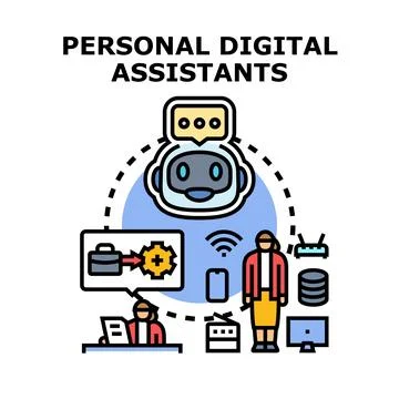 Personal digital assistant providing business automation support イラスト素材