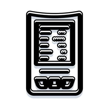 Personal digital assistant vector outline icon design Stock Illustration