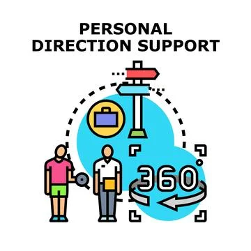 Personal direction support vector illustration concept Stock Illustration