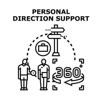 Personal direction support vector illustration concept Stock Illustration