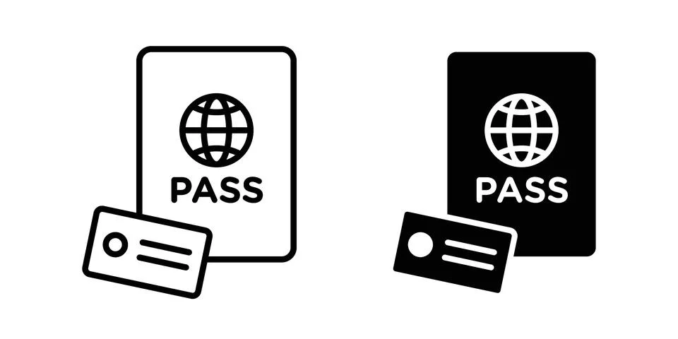 Personal documents icon bundle for website design projects Stock Illustration