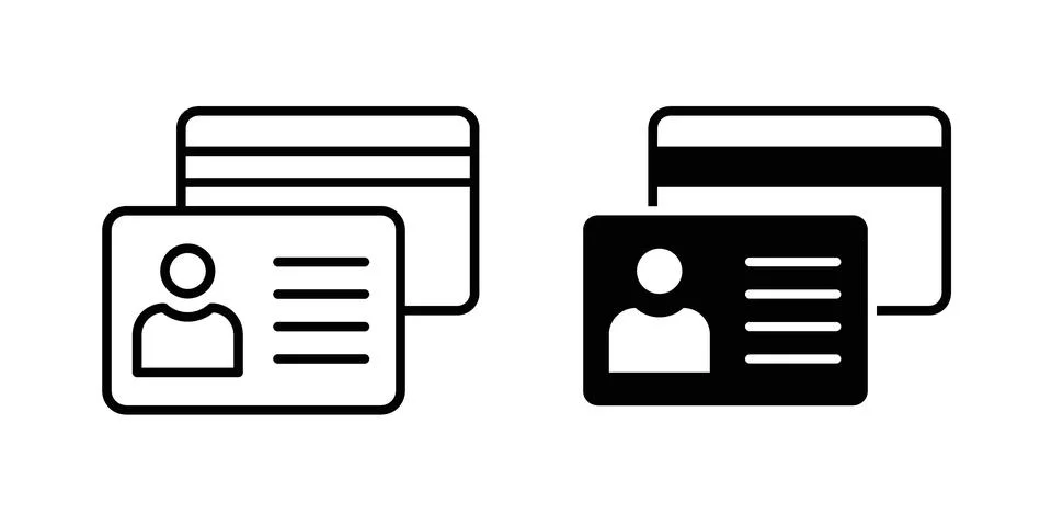 Personal documents icon concept logo design collection Stock Illustration