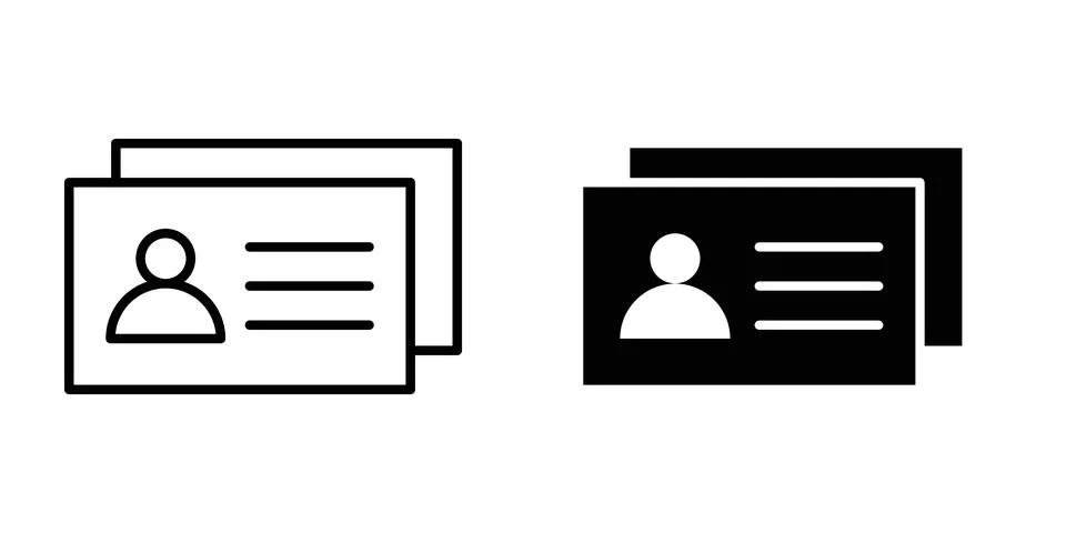 Personal documents icon design. Illustration icons in linear and clipart pack Stock Illustration