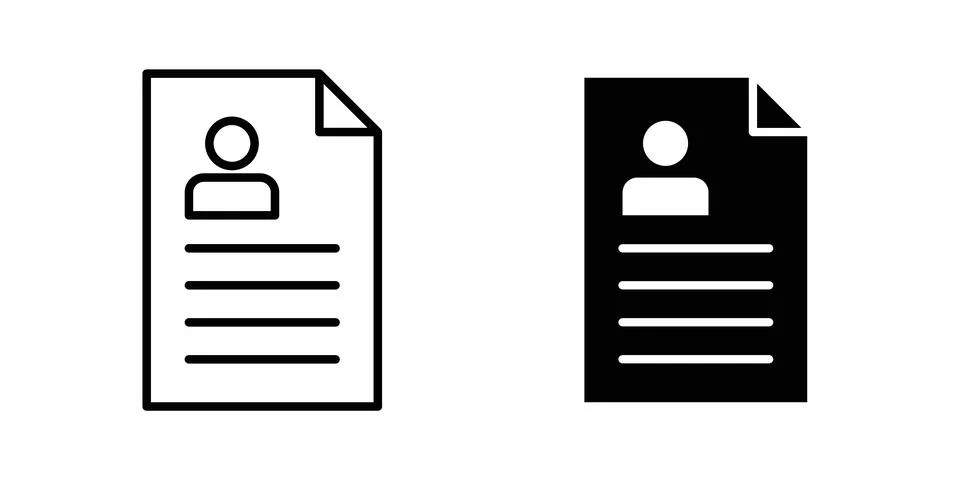 Personal documents icon graphic design. web icons vectors Stock Illustration