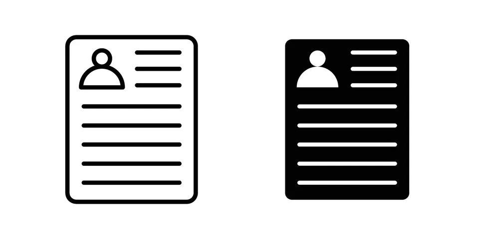 Personal documents icon modern style vectors set Stock Illustration