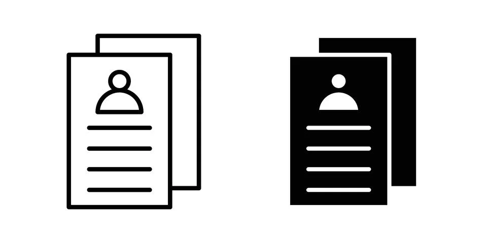 Personal documents icon vector, illustration icon set Stock Illustration