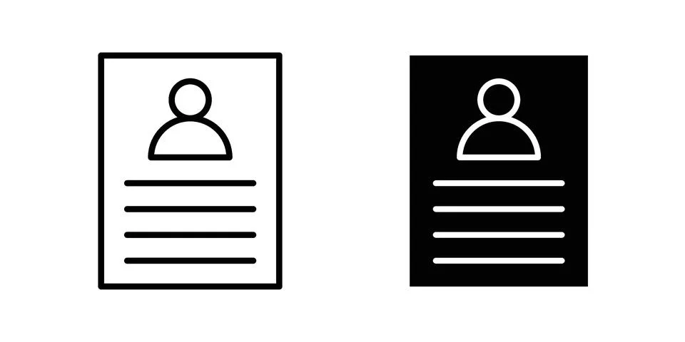 Personal documents icon for web projects Stock Illustration