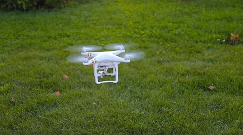 A personal drone landing Stock Footage 54637252