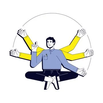 Personal efficiency vector illustration concept イラスト素材