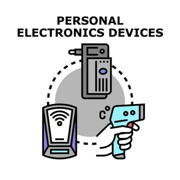 Personal electronic devices concept for modern living Stock Illustration
