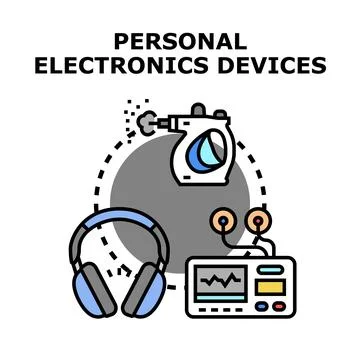 Personal electronic devices providing home comfort and health support Stock Illustration