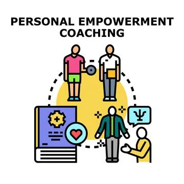 Personal empowerment coaching concept for self development Stock Illustration
