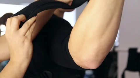 Personal ems training in the gym Stock Footage 70675156