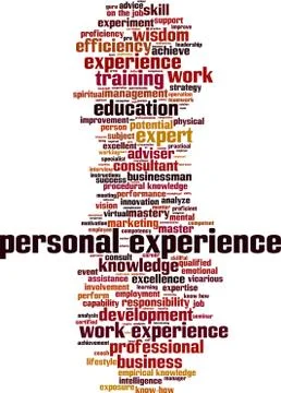 Personal experience word cloud Stock Illustration