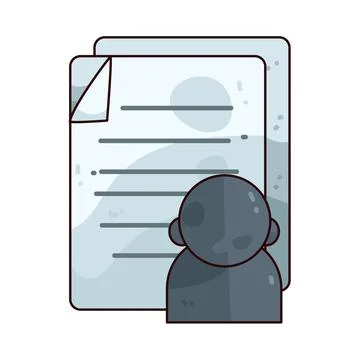 Personal File illustration Stock-Illustration