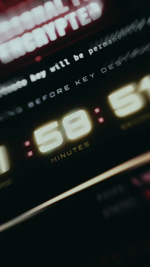 Personal Files Encrypted Shallow Focus Interface Stock Footage 336366699