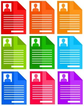 Personal files Stock Illustration