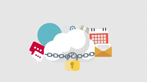 Personal files security, safe file storage, access to files in cloud, encry.. Stock Footage 263315429