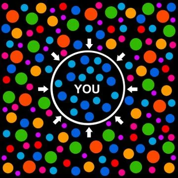 Personal filter bubble Stock Illustration