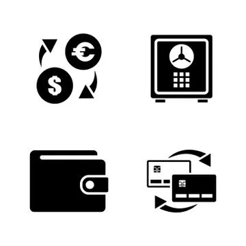 Personal finance. Simple Related Vector Icons Stock Illustration