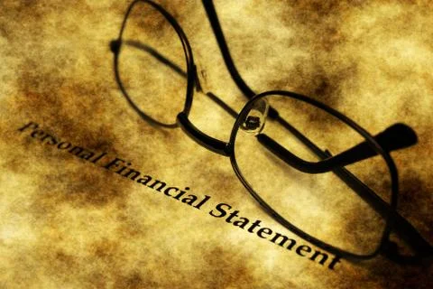 Personal financial statement grunge concept Illustrazione stock