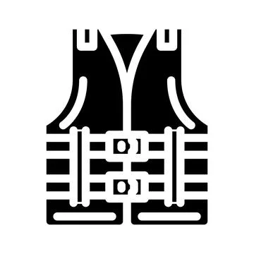 Personal flotation device pfd glyph icon vector illustration Illustrazione stock
