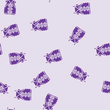 Personal flotation device pfd glyph seamless pattern Ilustração Stock