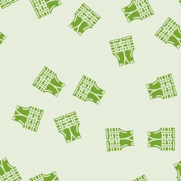 Personal flotation device pfd glyph vector seamless pattern Illustrazione stock