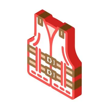 Personal flotation device pfd isometric icon vector illustration 스톡 일러스트