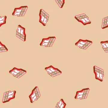 Personal flotation device pfd isometric icon seamless pattern イラスト素材