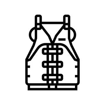 Personal flotation device pfd line icon vector illustration イラスト素材