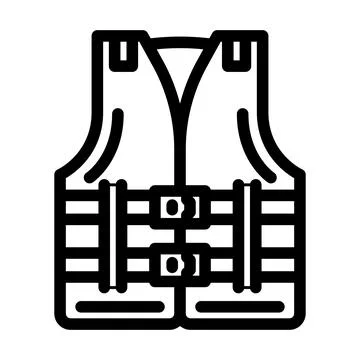 Personal flotation device pfd line icon vector illustration Stockillustratie