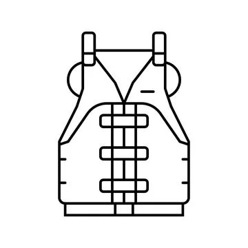 Personal flotation device pfd line icon vector illustration イラスト素材