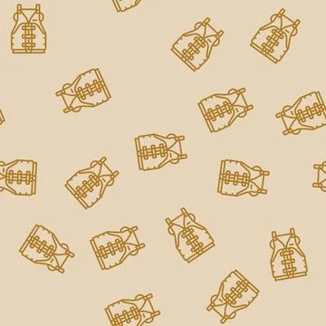 Personal flotation device pfd line seamless pattern Ilustração Stock