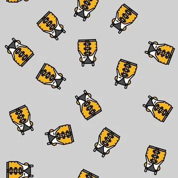 Personal flotation device pfd vector seamless pattern Ilustração Stock