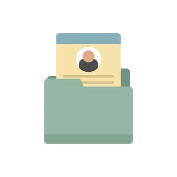 Personal folder information icon flat isolated vector Illustrazione stock