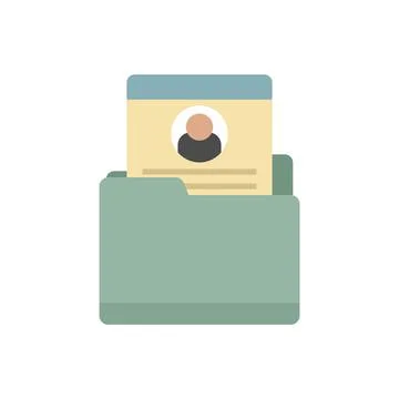 Personal folder information icon flat isolated Illustrazione stock