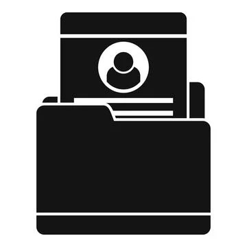Personal folder information icon, simple style 스톡 일러스트