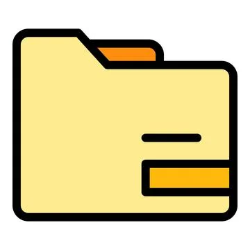 Personal folder interface icon color outline vector イラスト素材