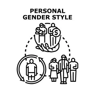 Personal gender style concept vector illustration Stockillustratie