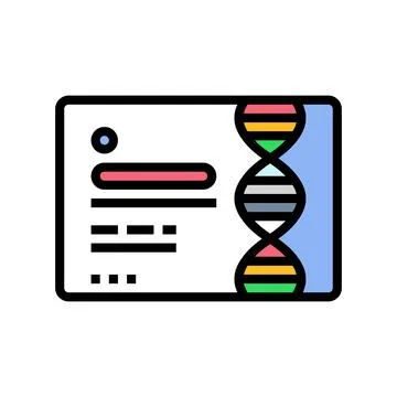 Personal genetic testing kit color icon vector illustration Stock Illustration