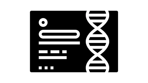 Personal genetic testing kit glyph icon animation Stock Footage 326139577
