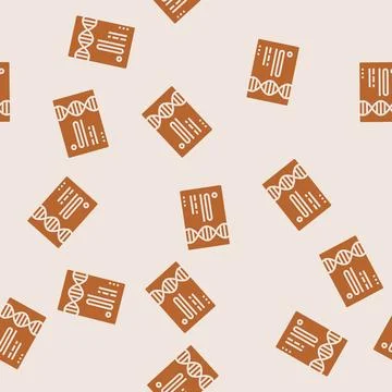 Personal genetic testing kit glyph seamless pattern Illustrazione stock