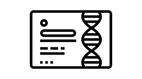 Personal genetic testing kit line icon animation Stock Footage 326121347