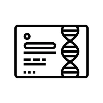 Personal genetic testing kit line icon vector illustration Stock Illustration