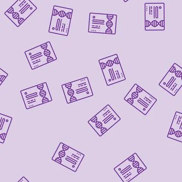 Personal genetic testing kit line seamless pattern Illustrazione stock