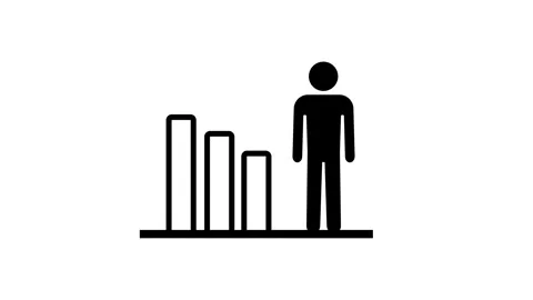 Personal Growth Chart Icon Stock Footage 340307134